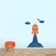 Rocket Launch Through Clouds Wall Decal