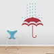 Spring Showers Umbrella Wall Decal