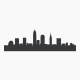 Cleveland Ohio Skyline Vinyl Wall Art Decal