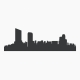 Grand Rapids Michigan Skyline Vinyl Wall Art Decal