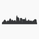 Jackson Mississippi Skyline Vinyl Wall Art Decal