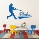 Baseball Batter Name Wall Art Decal