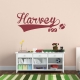 Football Name and Number Wall Art Decal
