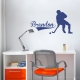 Hockey Player And Name Wall Art Decal