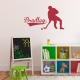 Hockey Player And Name Wall Art Decal