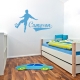 Soccer Player And Name and Number Wall Art Decal