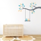 Two Owls on a Branch Swing Wall Decal