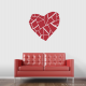 Abstract Broken Heart Wall Decal