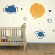 Hot Air Balloon with Clouds Wall Art Decal