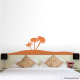 Island Palm Trees Headboard Wall Decal