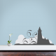 Lighthouse in the fog Wall Decal