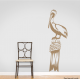 Pelican on Pier Post Wall Decal - Black