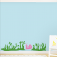 Perky Snail with Grass Wall Decal