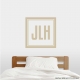 Square Monogram Wall Art Decal