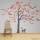 creepy tree of bats vinyl wall art decal sticker