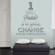 Positive Thought Wall Decal Quote