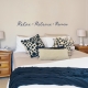 Relax Release Renew Wall Quote Decal