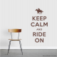 Keep Calm and Ride On Equestrian Wall Quote Decal