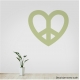 Peace Heart Sign Wall Decal