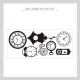 Clock Faces Wall Decal Kit