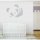 Light Grey Cute Baby Panda Wall Decal
