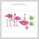 Flamingos Wall Decal Kit