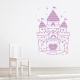 Lilac Purple Princess Castle Wall Art Decal