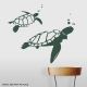 Dark Green Swimming Turtles Wall Decal