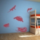 Amphibians Red Wall Decal