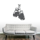 Boxing Gloves Dark Grey Wall Decal