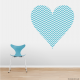 Chevron Heart Wall Decal