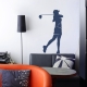 Female Golfer Wall Decal