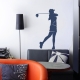 Female Golfer Wall Decal