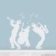 Jazz Band White Wall Decal