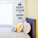 Keep Calm and Snap On Dark Blue Wall Decal