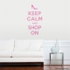 Keep Calm and Shop On Soft Pink Wall Decal