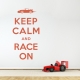 Keep Calm and Race On wall decal