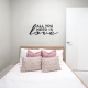 All You Need is Love Black Wall Quote Decal