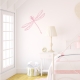Dragonfly Carnation Pink Wall Decal