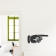Pointing Hand Wall Decal
