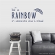 Be a Rainbow Wall Quote Decal \ Wallums Wall Decals