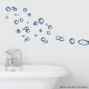 Floating Bubbles Wall Decal Blue