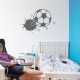 Bursting Soccer Ball  Wall Decal