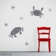 Crab Duo Wall Decal Storm Grey