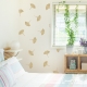 Delicate Ginkgo Leaves Wall Decal Light Brown