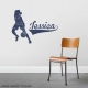 Female Basketball Player Custom Name Wall Decal