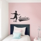 Female Soccer Player Custom Name Wall Decal