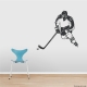 Hockey Player Black Wall Decal