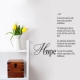 Hope Wall Quote Decal \ Wallums Wall Decals