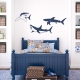 Shark Trio Wall Decal